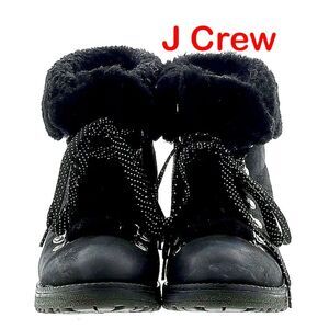 J Crew Leather Shearling Nordic Boot Sz 10